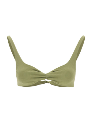 The Attico Twist Detail Bikini Top