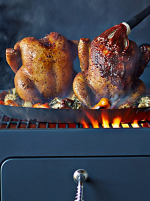 Two-in-one Vertical Chicken Roasting Pan