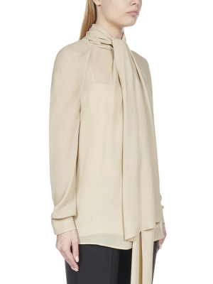 Prada Pussybow Draped Blouse