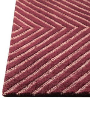 Union Square Collection Hand Tufted Wool Rug In Mauve