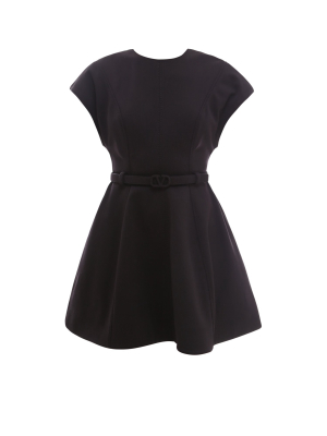 Valentino Belted Short-sleeved Mini Dress