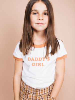 Daddy's Girl Ringer Tee For Kids