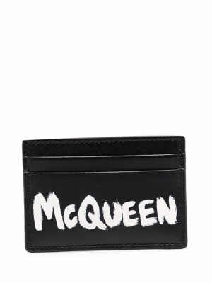 Alexander Mcqueen Graffiti Logo Cardholder