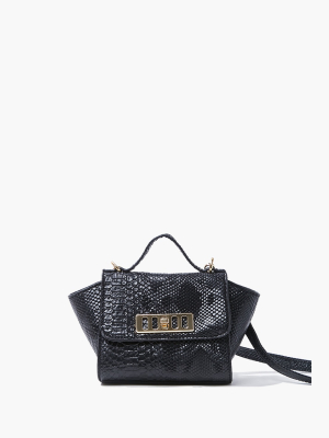 Faux Croc Leather Crossbody Bag