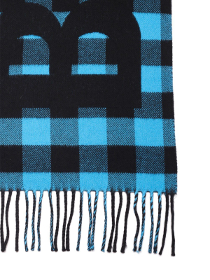 Balenciaga Checked Oversize Scarf