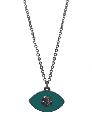 Teal Evil Eye Necklace