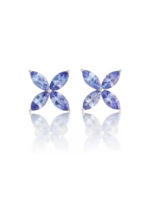 Tanzanite Marquis Star Earrings