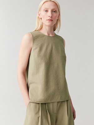 Cotton Seersucker Vest Top