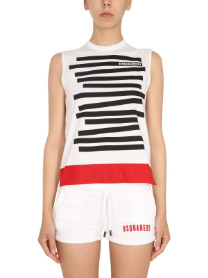 Dsquared2 Stripe Print Tank Top