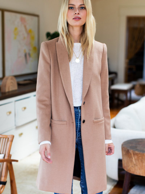 Tailored Coat - Camel Wool Cashmere