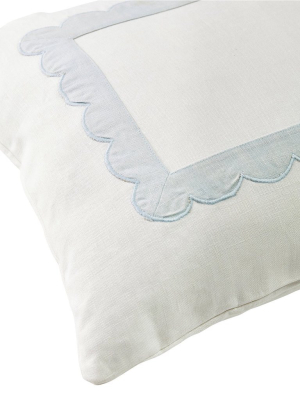 Scallop Trim Pillow In Mist