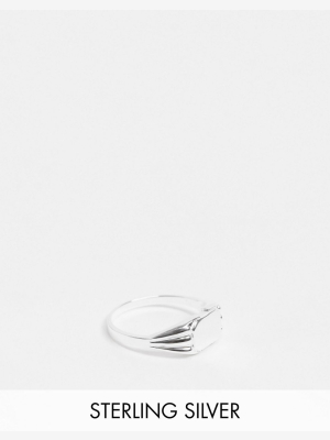 Reclaimed Vintage Inspired Sterling Silver Signet Ring