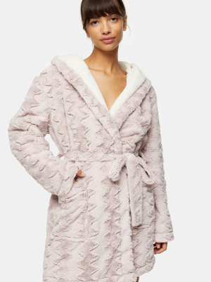 Pink Faux Fur Robe