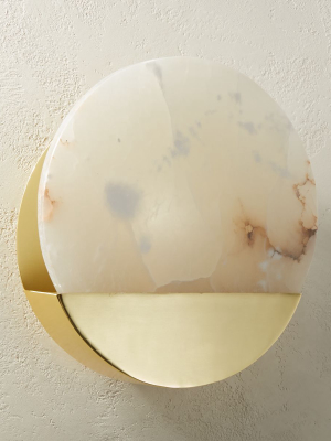 Gio Round Alabaster Sconce