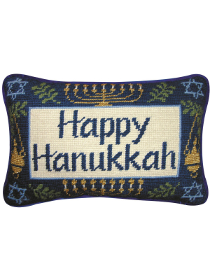 C&f Home 8" X 12" Happy Hanukkah Pillow