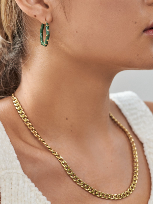 Essentielle Necklace Flat Curb Chain Gold Colour
