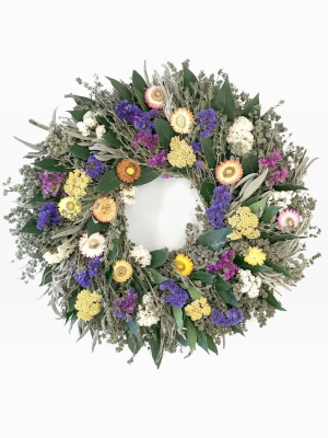 Dried Summer Floral Wreath