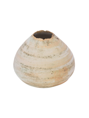 Small Beige Seedpod Vessel