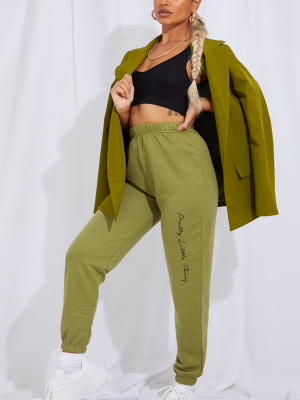 Prettylittlething Petite Khaki Basic Joggers