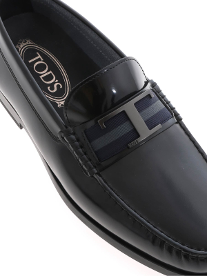 Tod's Logo Plaque Loafers