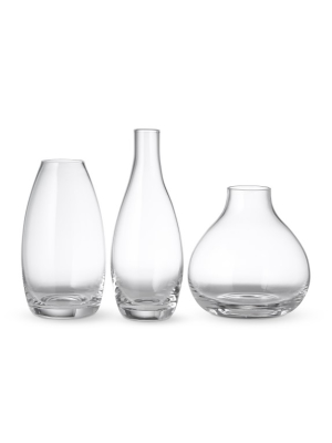 Glass Bud Vases, Set Of 3