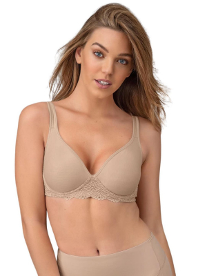 Leonisa Underwire Full Coverage Triangle Bra For Women With Lace Details