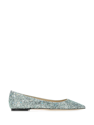 Jimmy Choo Romy Pointed Toe Ballerina Flats