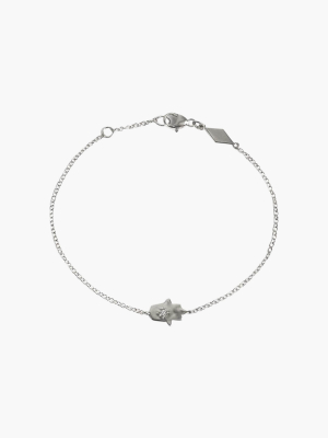 White Sapphire Hamsa Bracelet