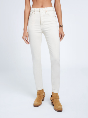 Comfort Stretch High Rise Ankle Crop - Vintage White