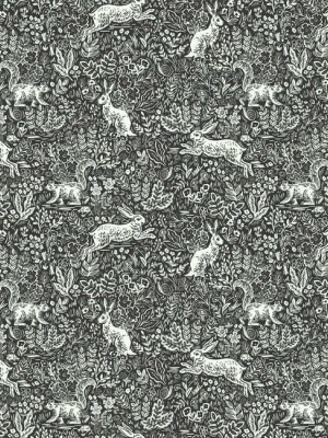 Fable Wallpaper In Black And White From The Rifle Paper Co. Collection By York Wallcoverings