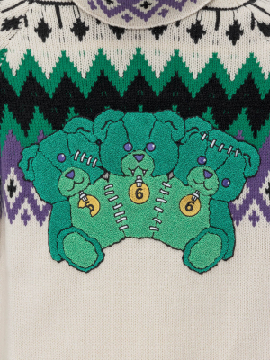 Msgm Bear Patch Turtleneck Sweater