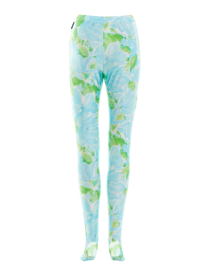 Dynasty Floral Stretch-jersey Leggings