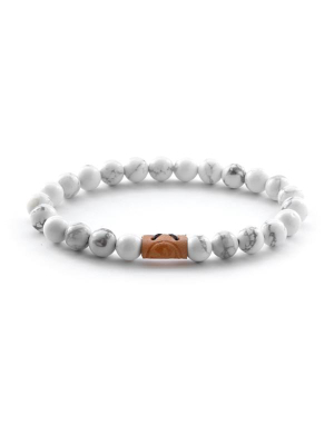 Round Stone Bracelet  - Snow