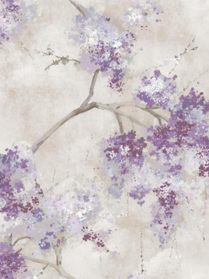 Weeping Cherry Tree Peel & Stick Wallpaper In Purple By Roommates For York Wallcoverings