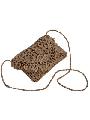 'trinity' Soft Straw Cross Body Bag (2 Colors)