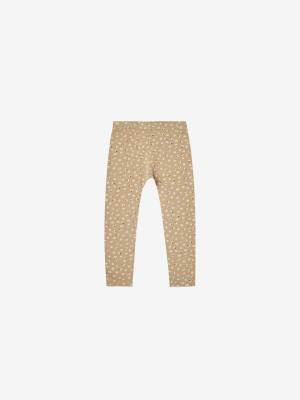 Classic Cotton Legging - Dotty Almond