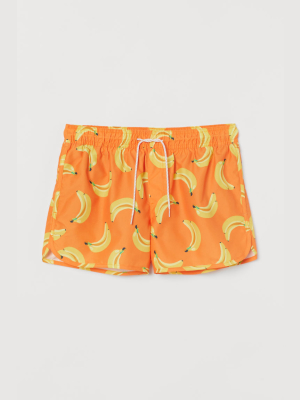 Short Patterned Swim Shorts