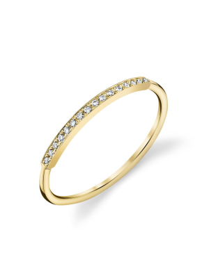 Pave Top Bar Ring