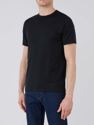 Sunspel Ss Crew Neck T-shirt, Black