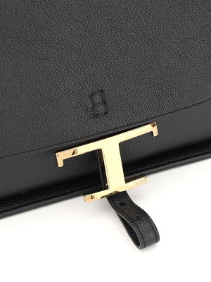 Tod's Timeless T Logo Plaque Mini Crossbody Bag