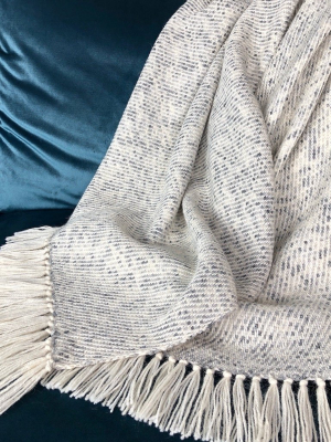 Heathered Gray Alpaca Throw