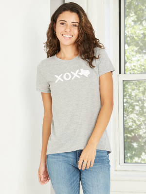 Women's Short Sleeve Xoxtx Graphic T-shirt - Awake Heather Gray