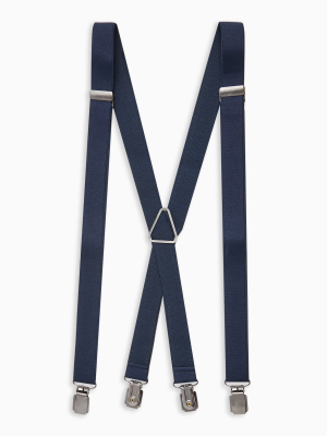 Navy Plain Suspenders