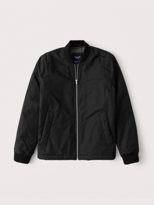 Nylon-blend Bomber Jacket