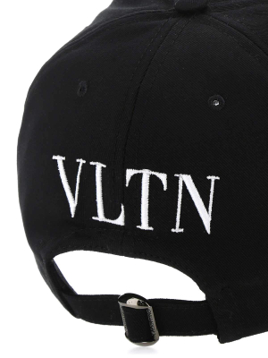 Valentino Vltn Logo Embroidered Baseball Cap