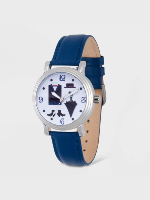 Women's Disney Mary Poppins Leather Strap Watch - Blue