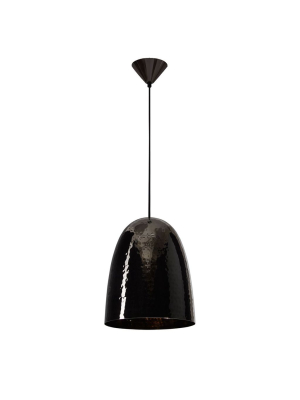 Stanley 3 Black  Pendant - Hammered Finish