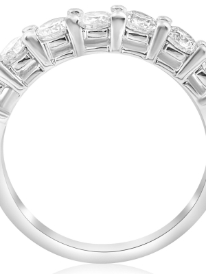 Pompeii3 1ct Diamond Wedding Anniversary Ring 14k White Gold