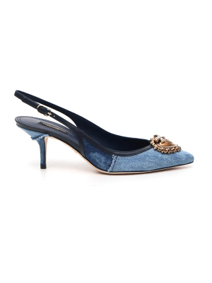 Dolce & Gabbana Denim Slingback Pumps