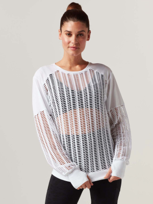 Linear Mesh Sweatshirt